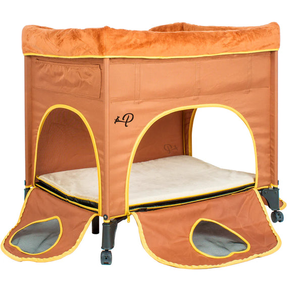 Bedside Lounge Two-Level Pet Bed for Pets up to 100 lbs, Travel Friendly, Great for Senior Pets!