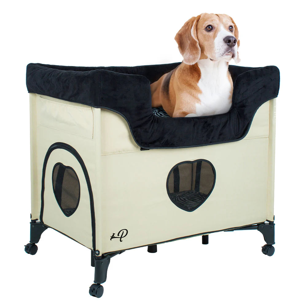 Bedside Lounge Two-Level Pet Bed for Pets up to 100 lbs, Travel Friendly, Great for Senior Pets!