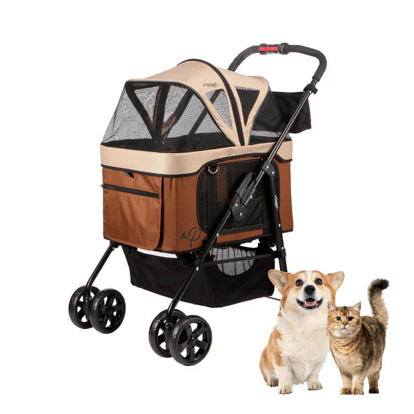 Dynamic Pet Stroller 4-in-1 Travel System, Stroller/Car Seat/Rolling Carrier, Pets up to 55 lbs