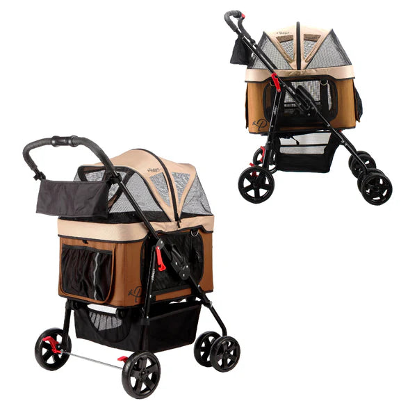 Dynamic Pet Stroller 4-in-1 Travel System, Stroller/Car Seat/Rolling Carrier, Pets up to 55 lbs