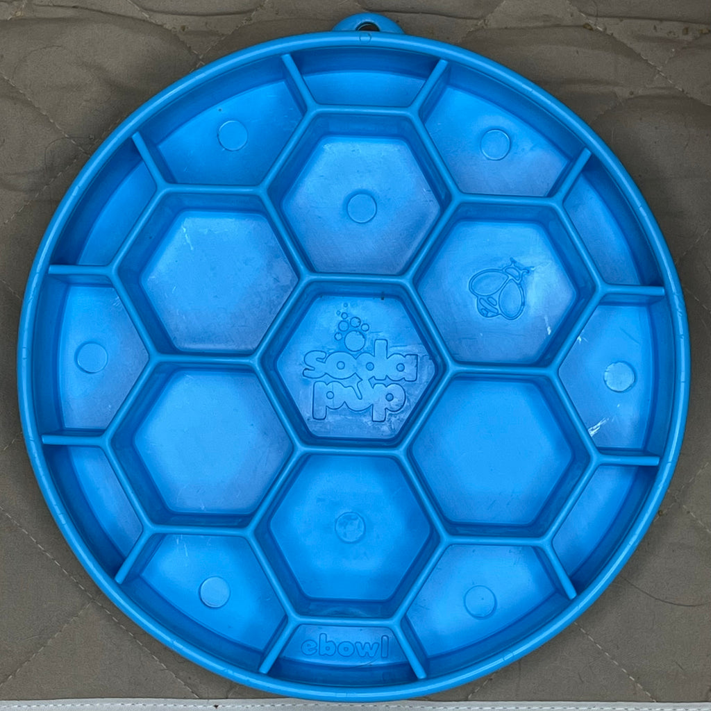 Honeycomb Design Enrichment Slow Feeder Bowl for Dogs